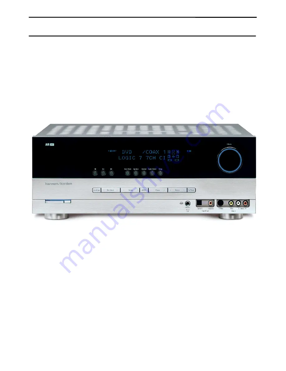 Harman Kardon AVR 347/230 Service Manual Download Page 1