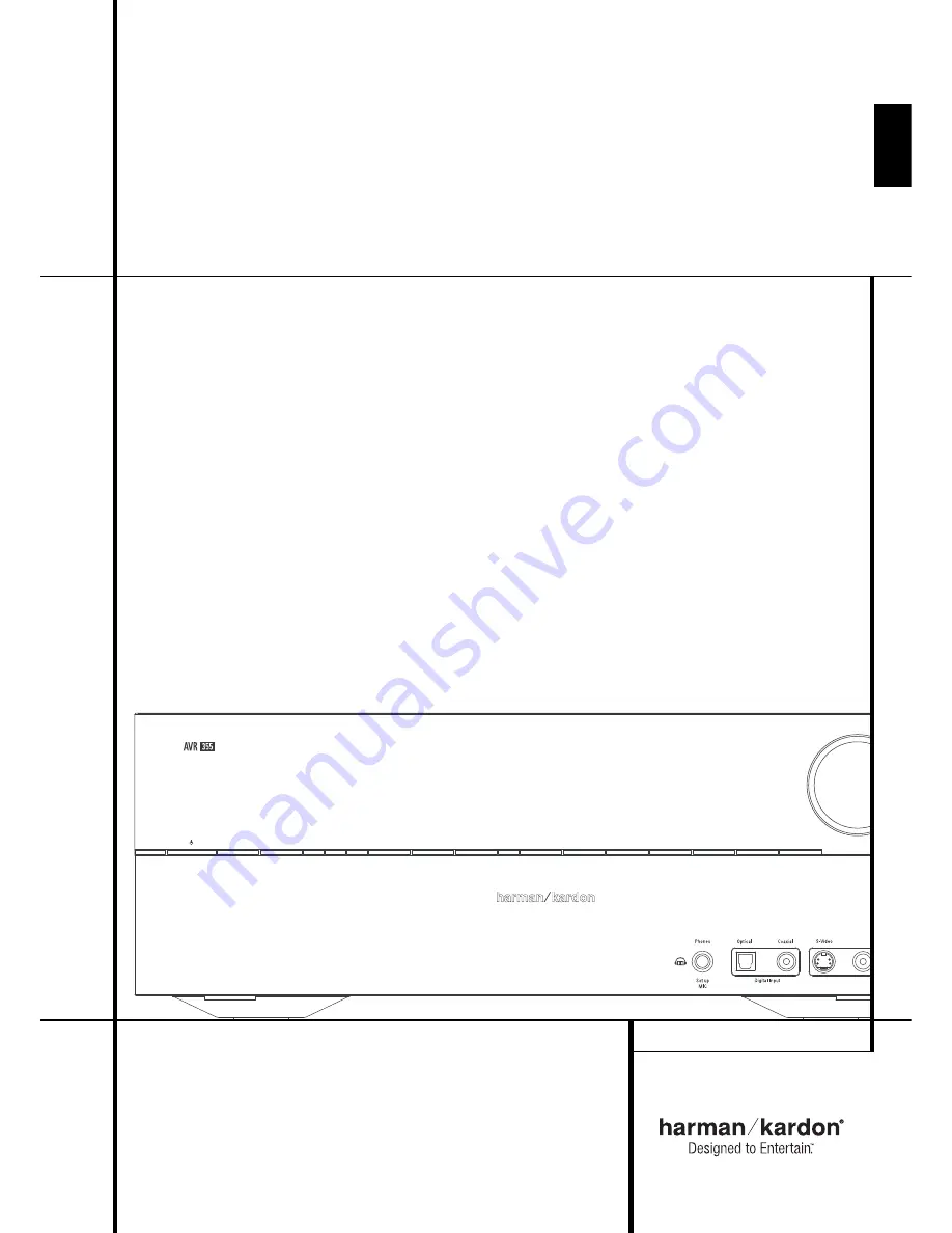 Harman Kardon AVR 355 Owner'S Manual Download Page 1