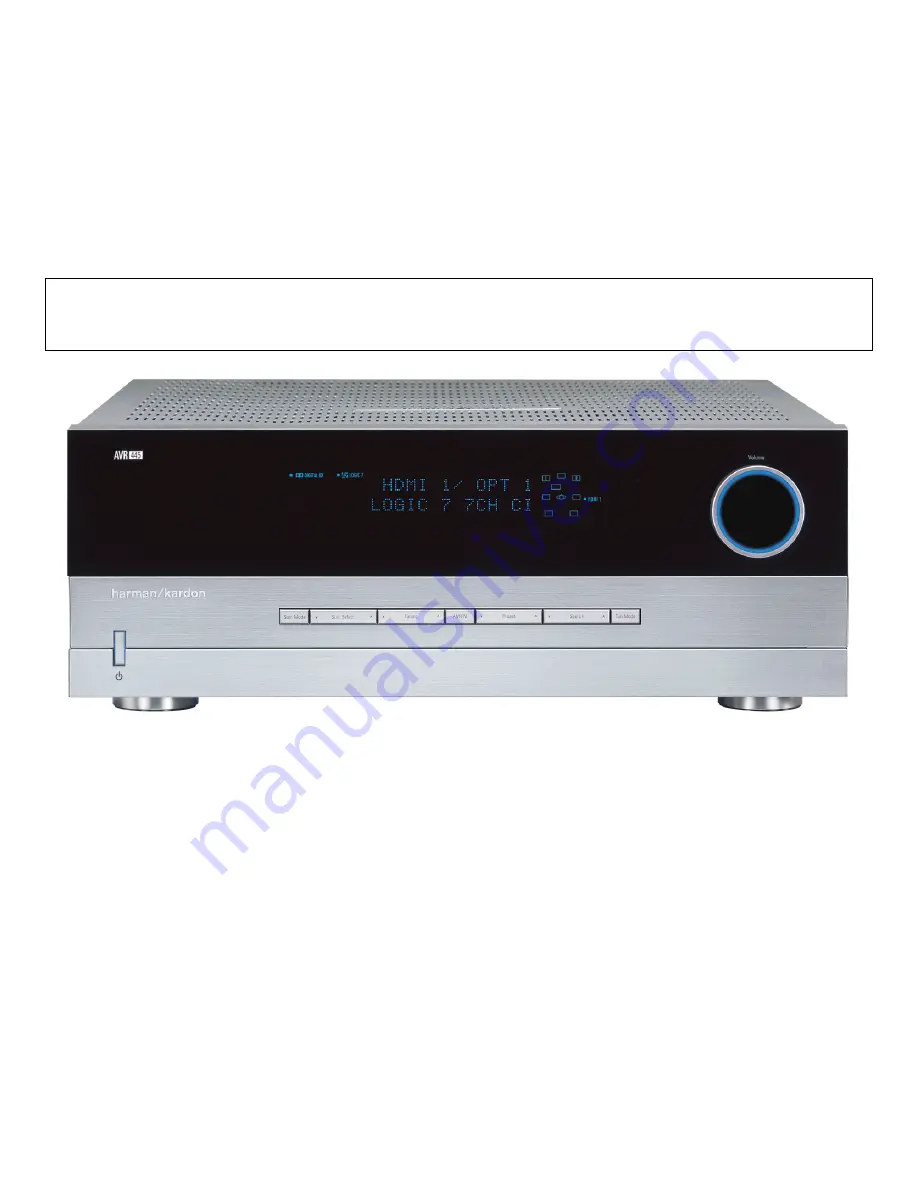 Harman Kardon AVR 445 Скачать руководство пользователя страница 1