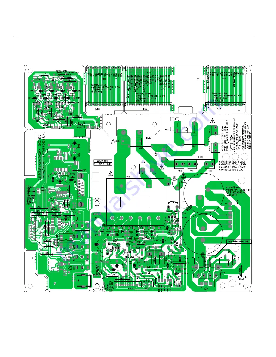 Harman Kardon AVR 445 Service Manual Download Page 94