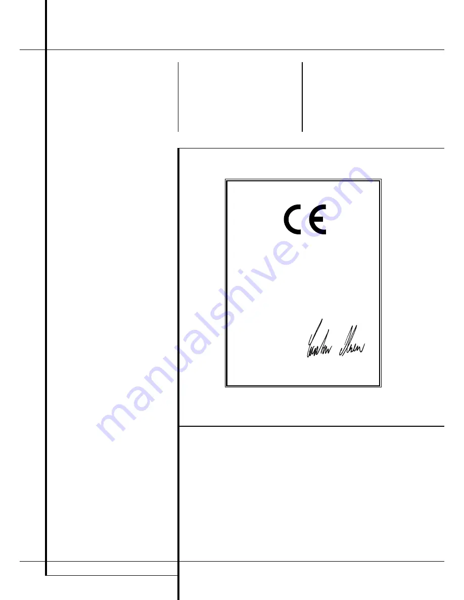 Harman Kardon AVR 5550 Owner'S Manual Download Page 2