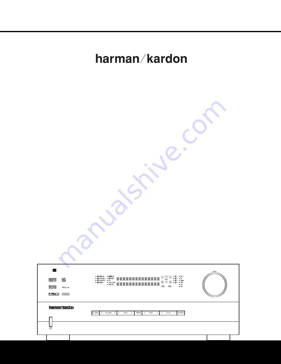 Harman Kardon AVR 635 Owner'S Manual Download Page 1