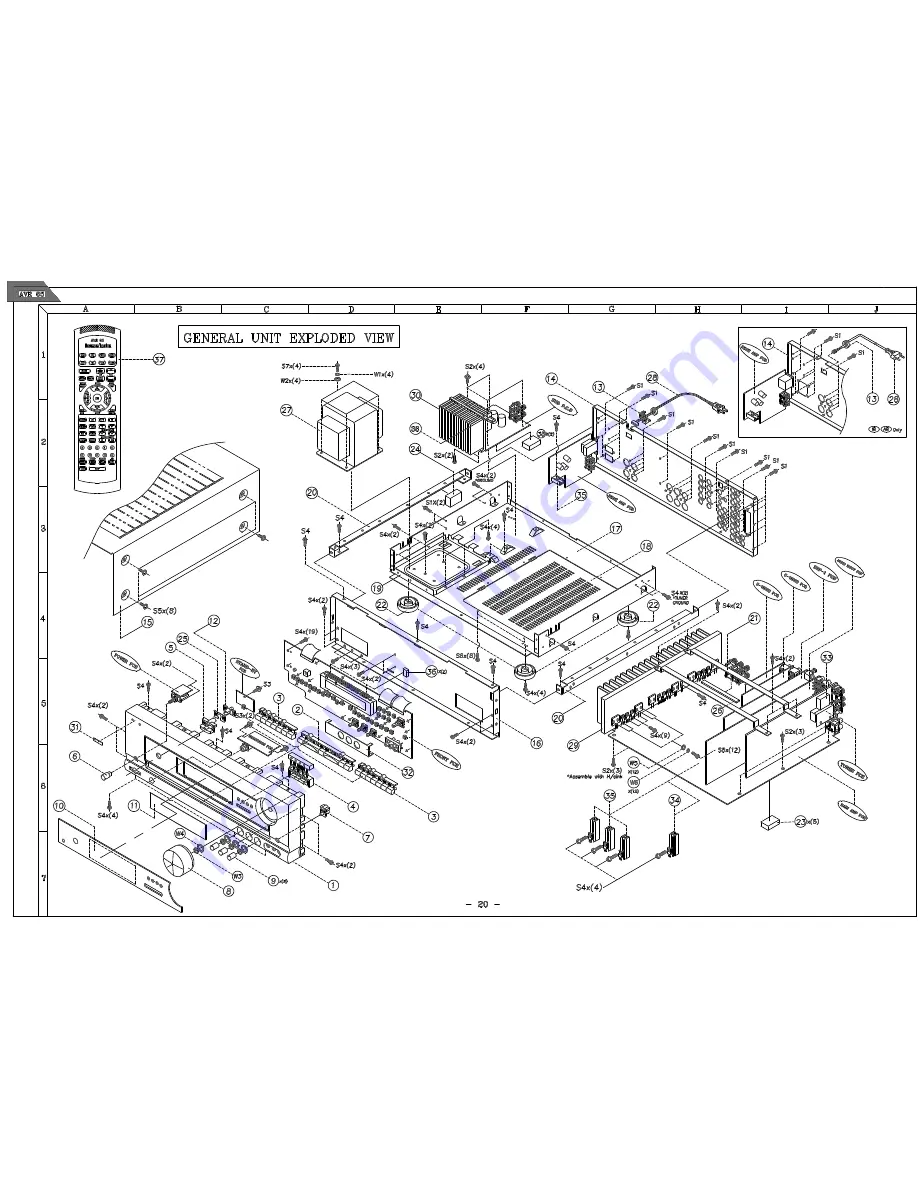 Harman Kardon AVR 65 Service Manual Download Page 20