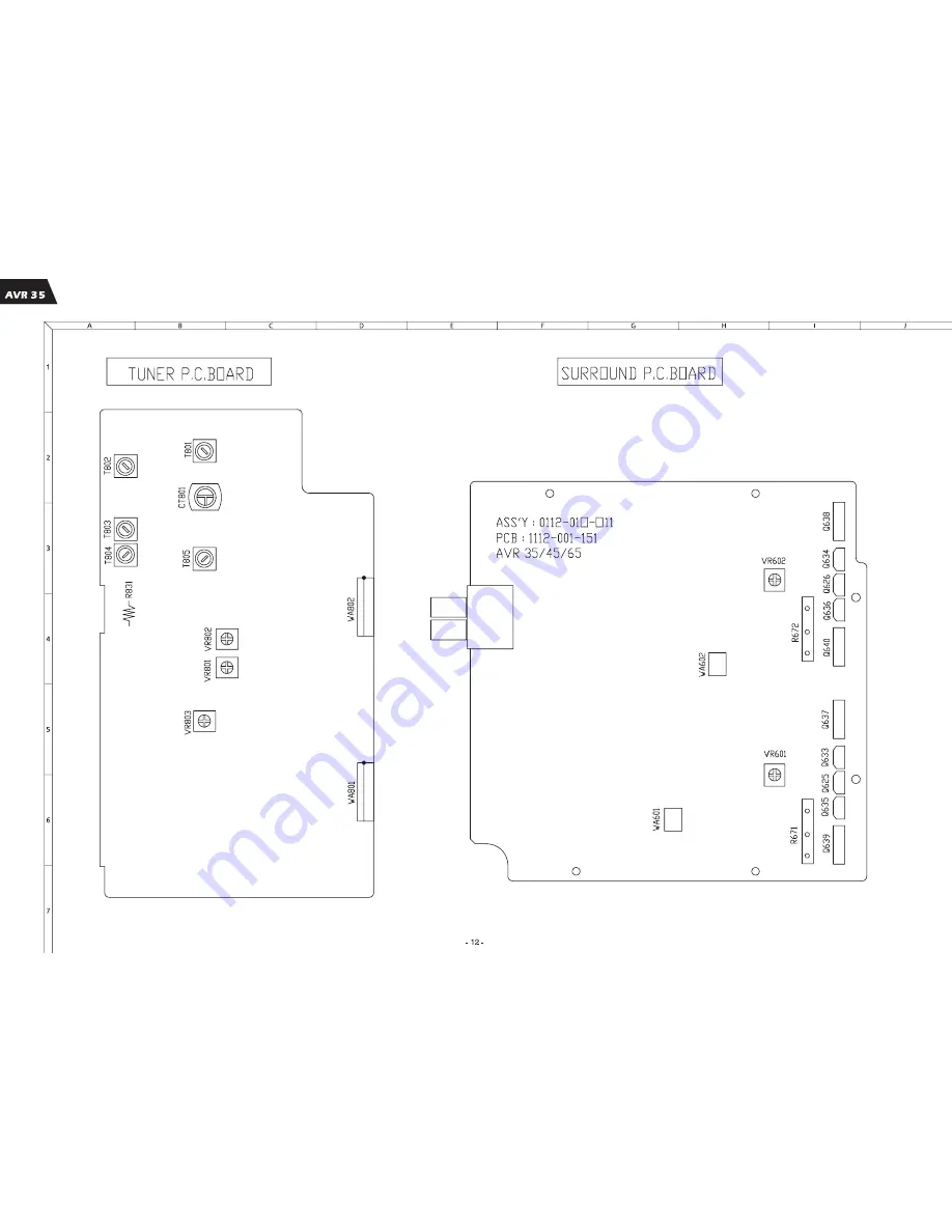 Harman Kardon AVR35 Service Manual Download Page 12