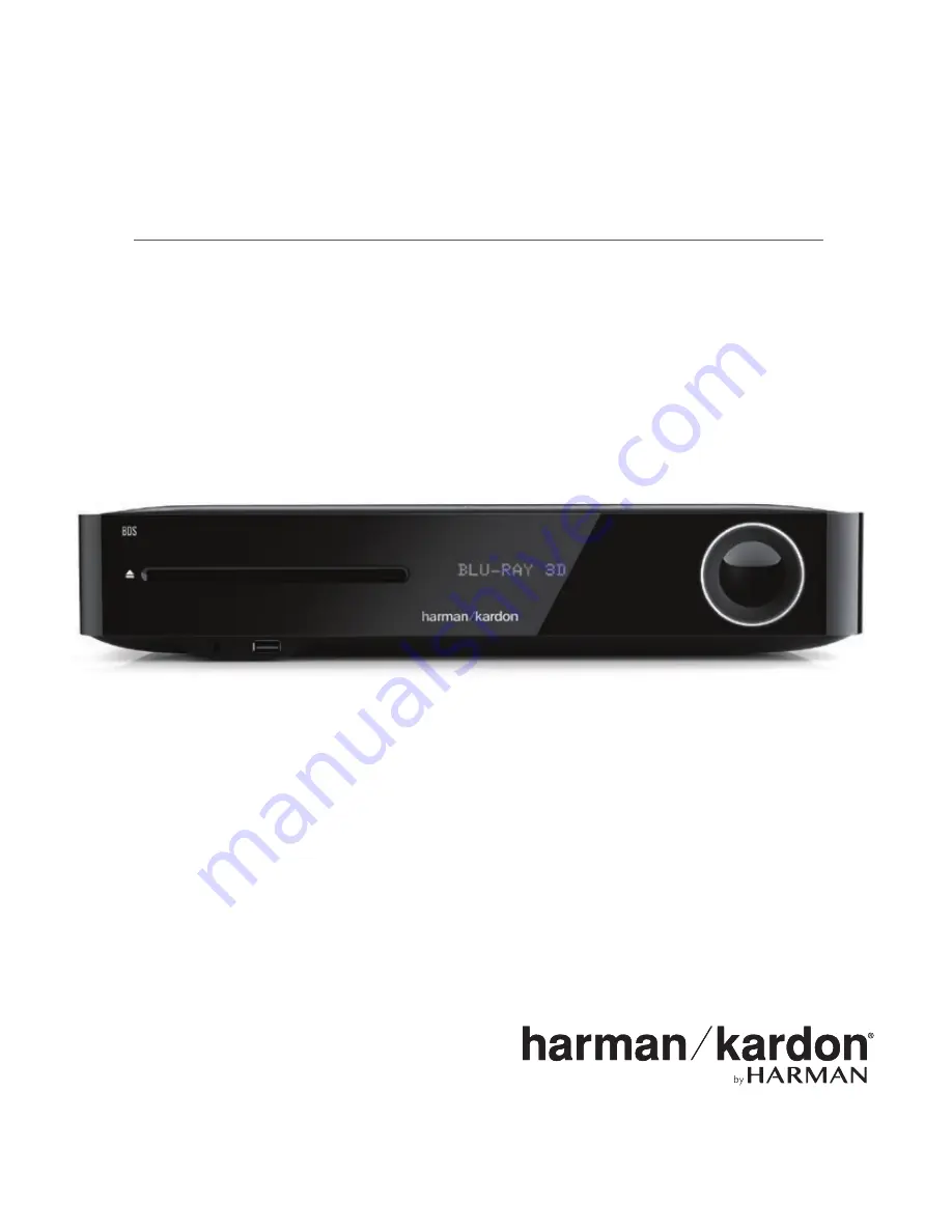 Harman Kardon BDS 385S Owner'S Manual Download Page 1