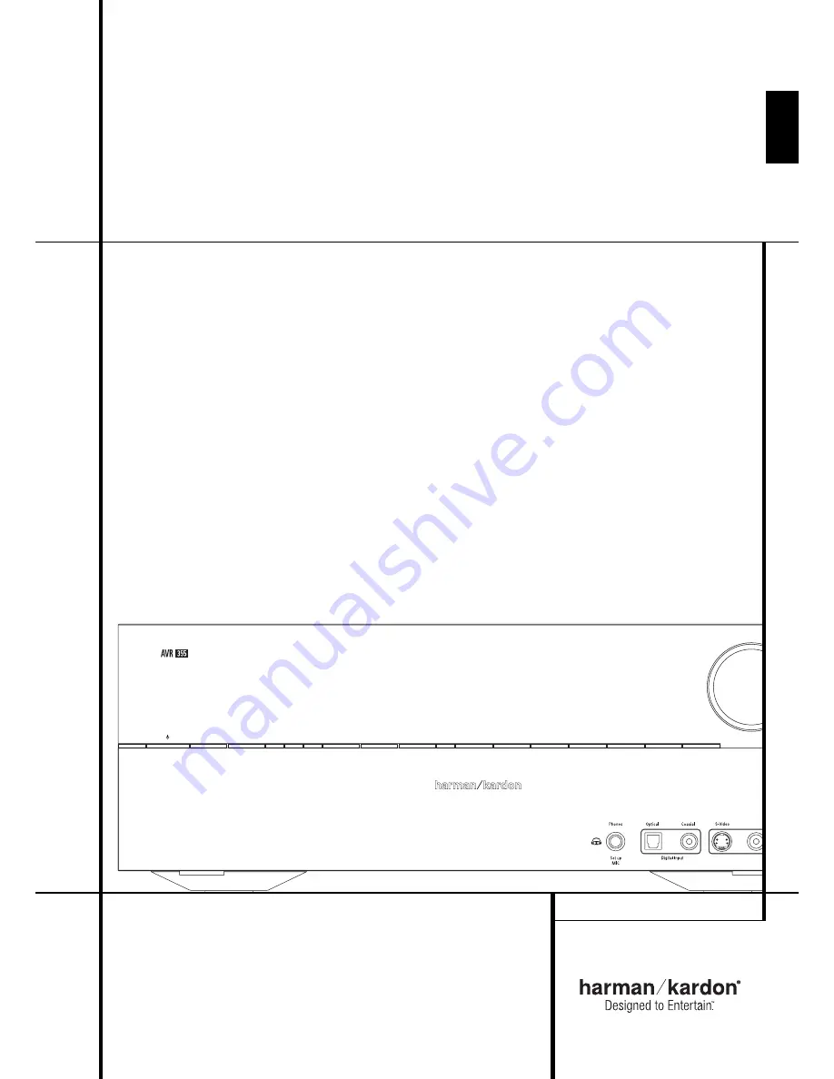 Harman Kardon BRUKSANVISNING AVR 255 Owner'S Manual Download Page 1