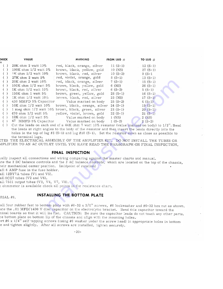 Harman Kardon CITATION V Assembly And Operation Manual Download Page 21