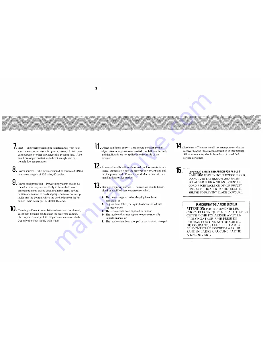 Harman Kardon hk440 Vxi Instruction Manual Download Page 3