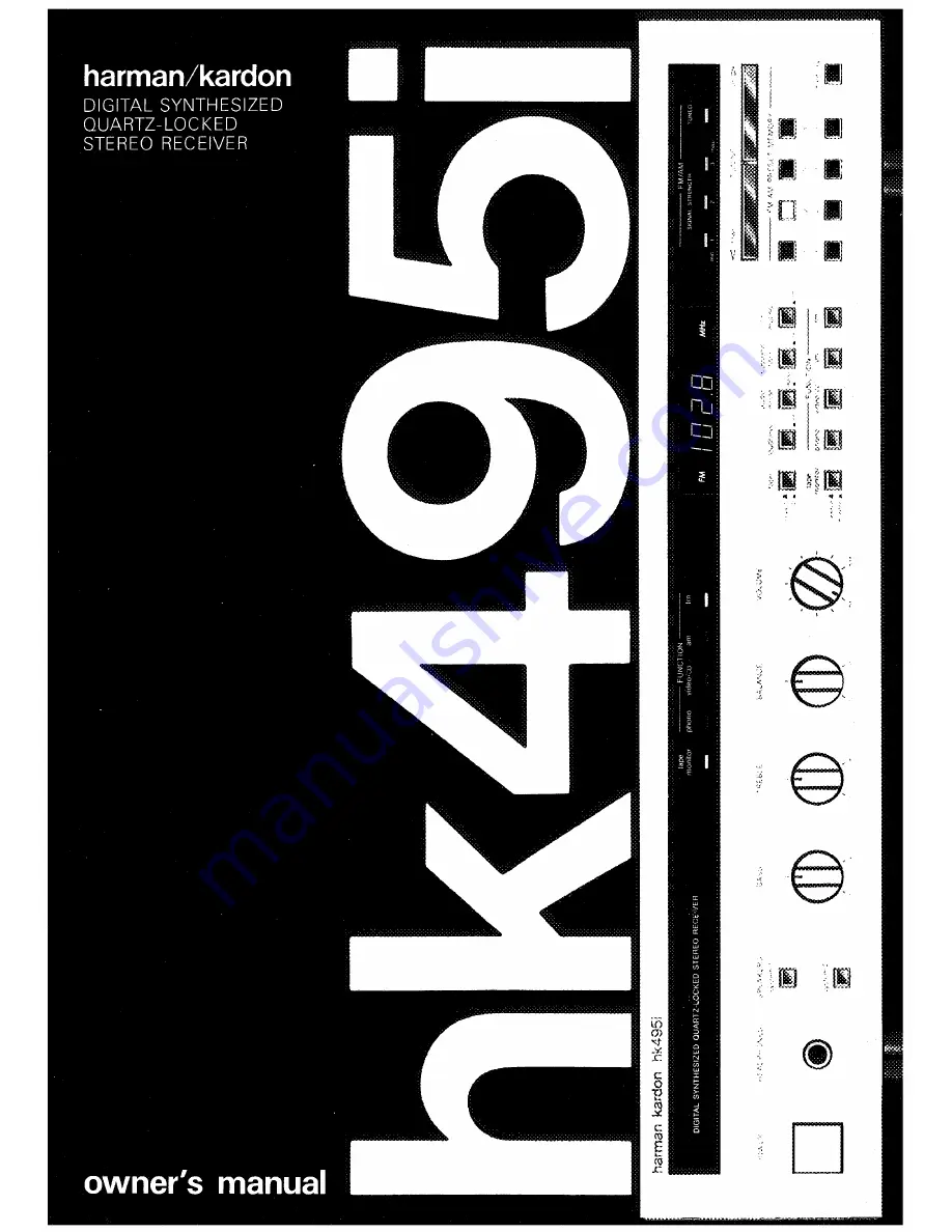 Harman Kardon HK495I Owner'S Manual Download Page 1