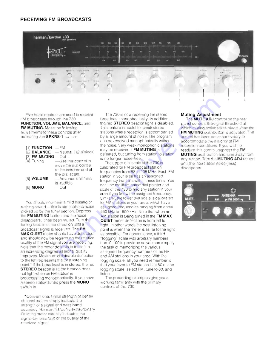 Harman Kardon HK730 Owner'S Manual Download Page 8