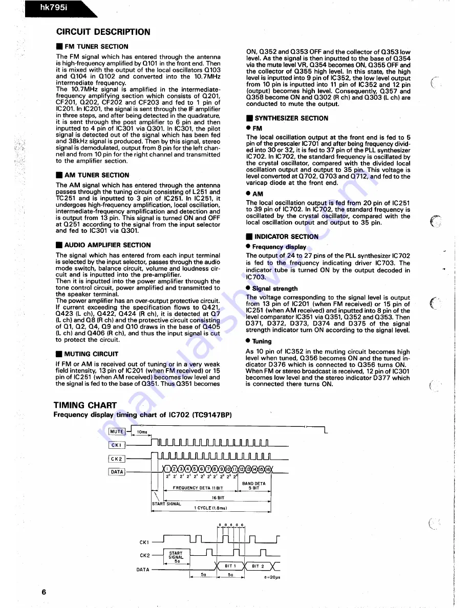 Harman Kardon HK795I Technical Manual Download Page 6