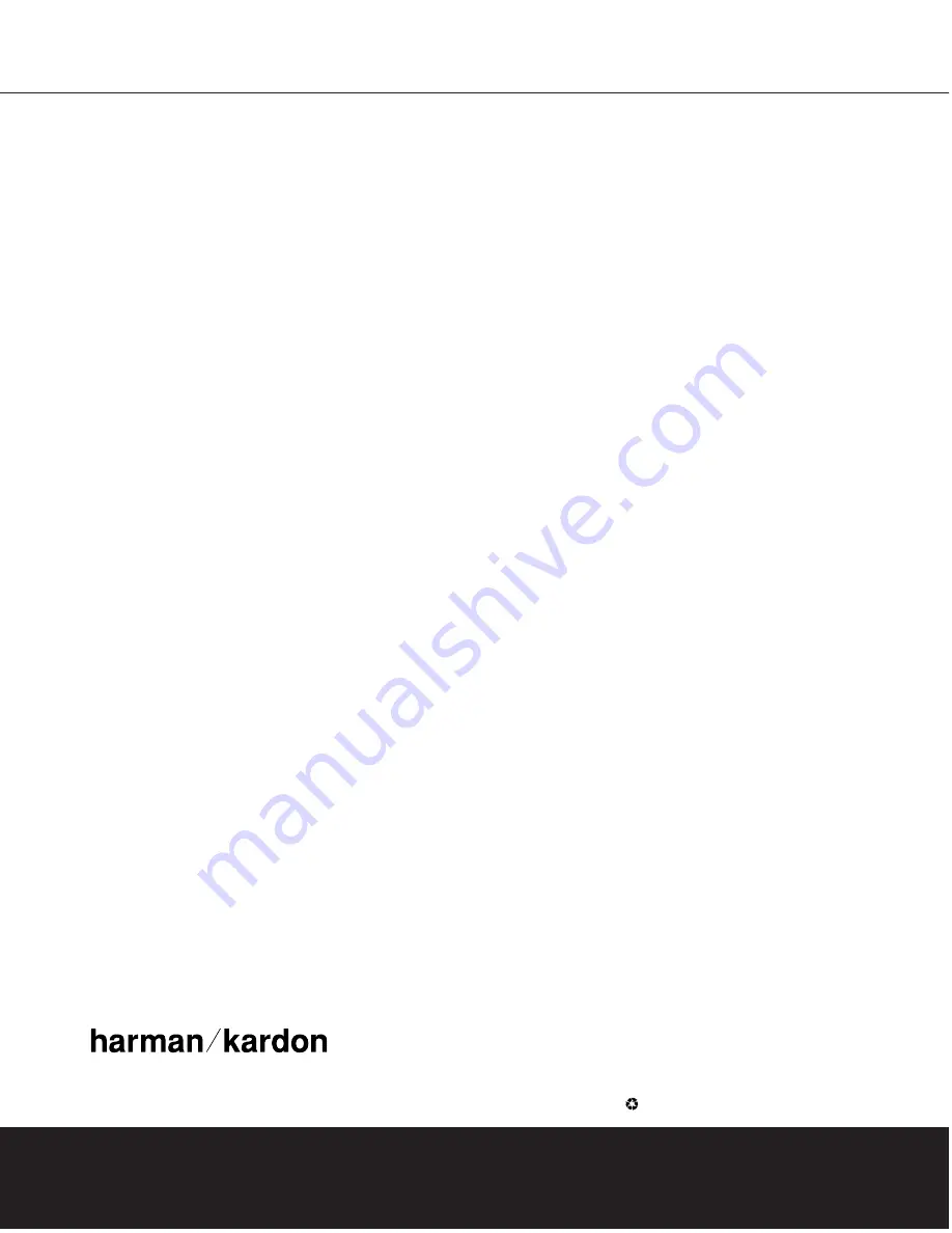 Harman Kardon HTFS 2 Owner'S Manual Download Page 4