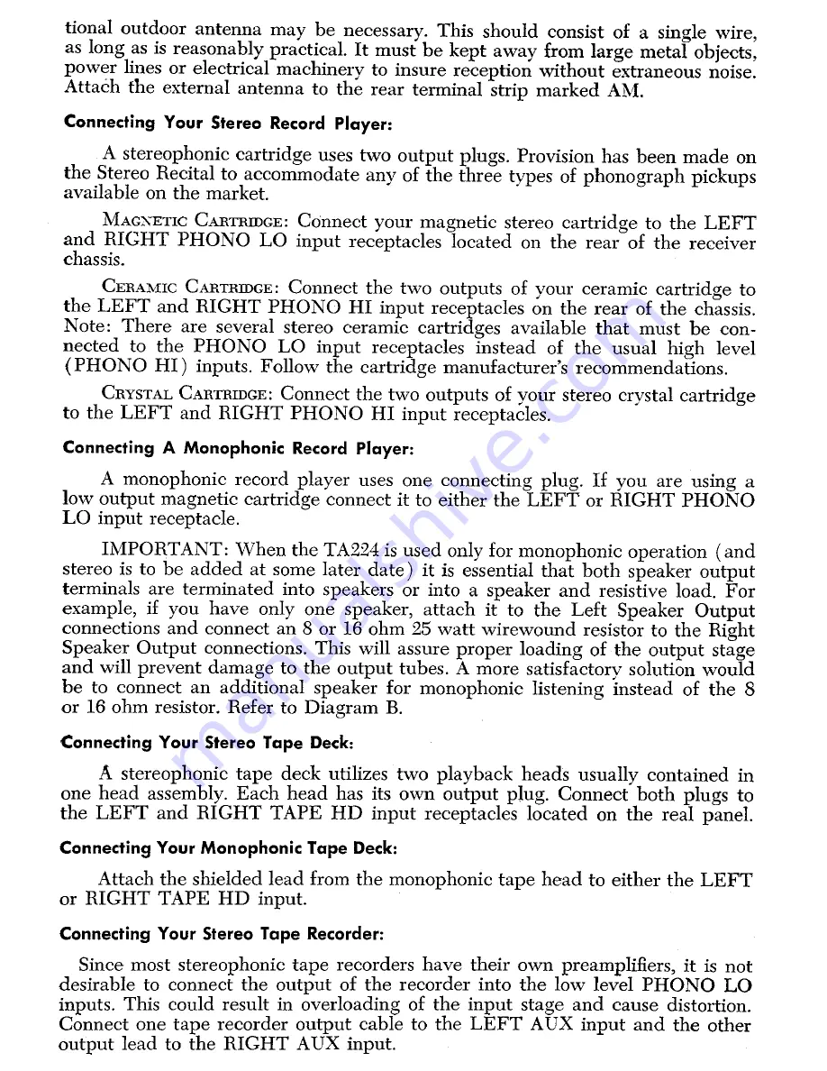 Harman Kardon Stereo Recital Instructional Manual Download Page 5