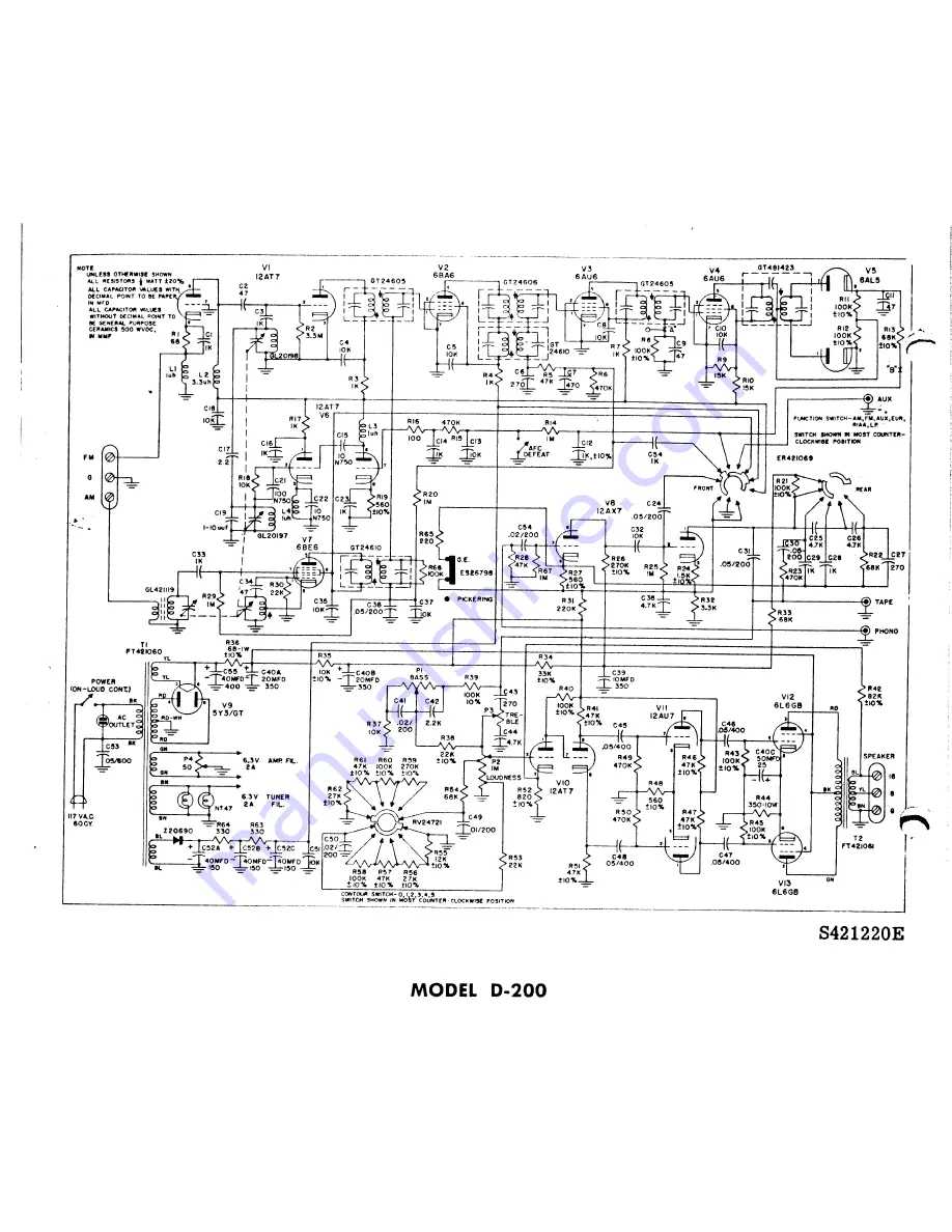 Harman Kardon The Recital D-200 Operating And Service Instructions Download Page 7