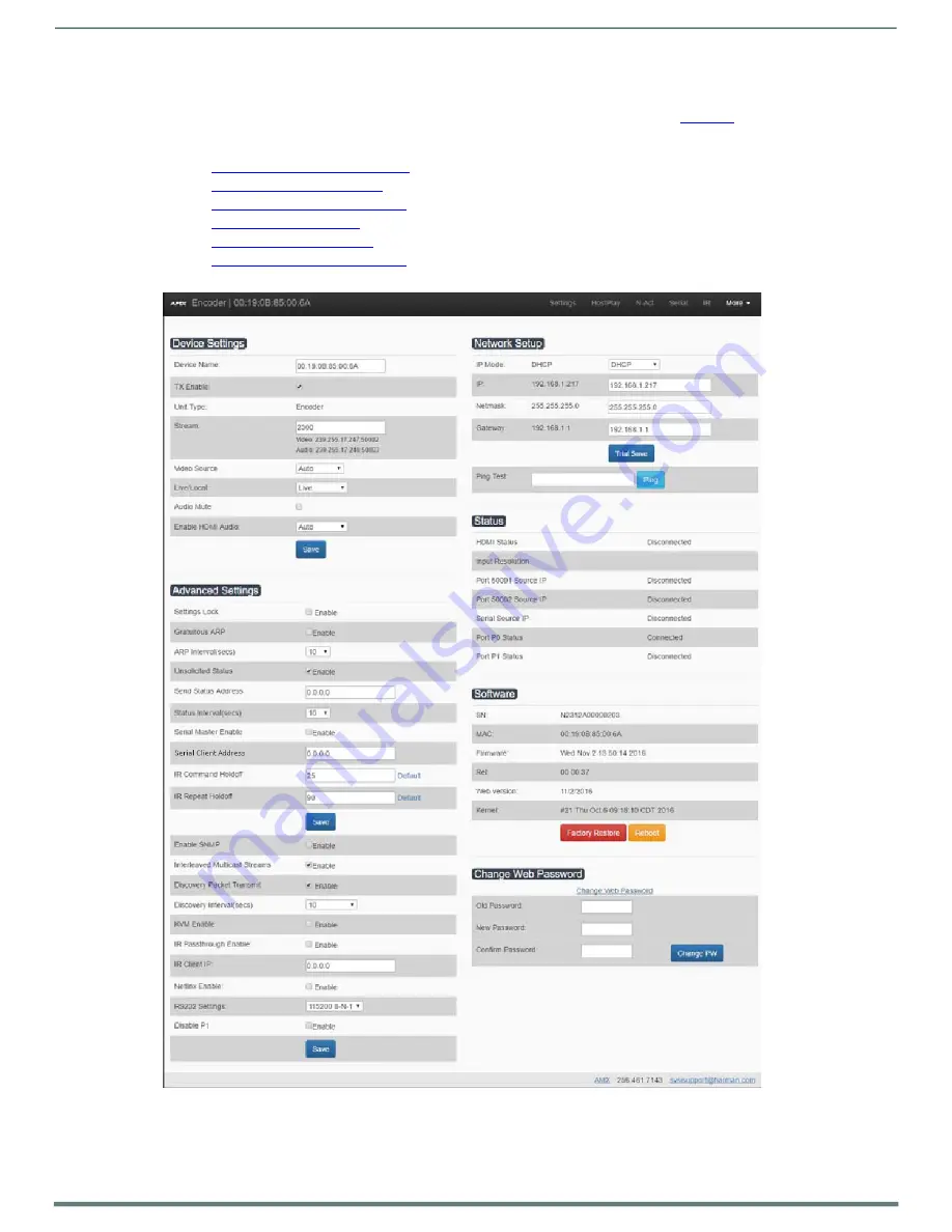 Harman AMX NMX-ENC-N2312 Instruction Manual Download Page 24