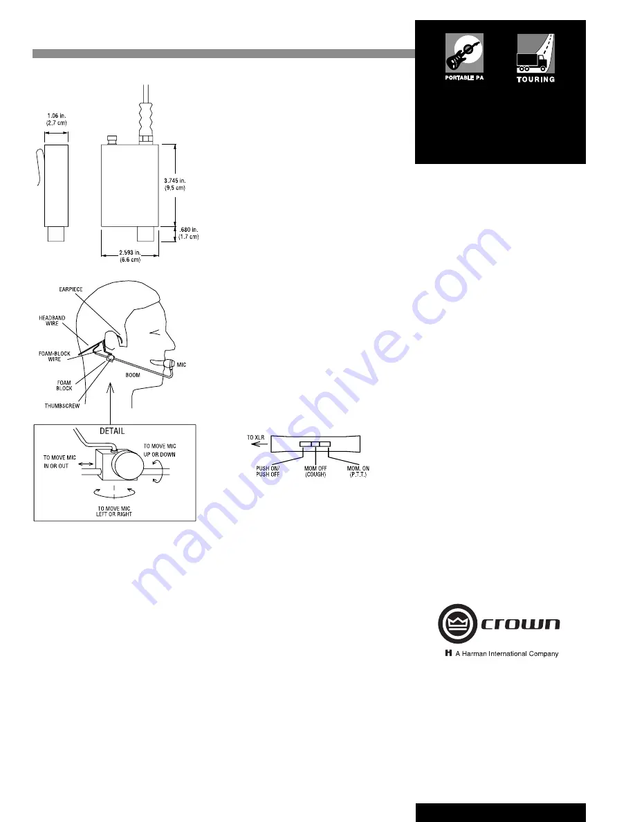 Harman Crown CM-311A Quick Start Manual Download Page 2