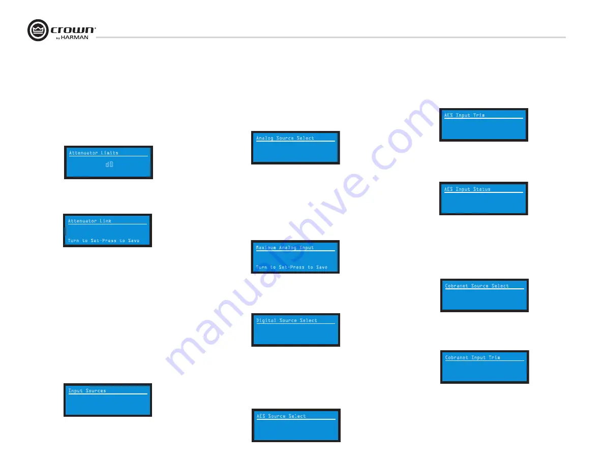 Harman Crown I-T12000 HD Operation Manual Download Page 18