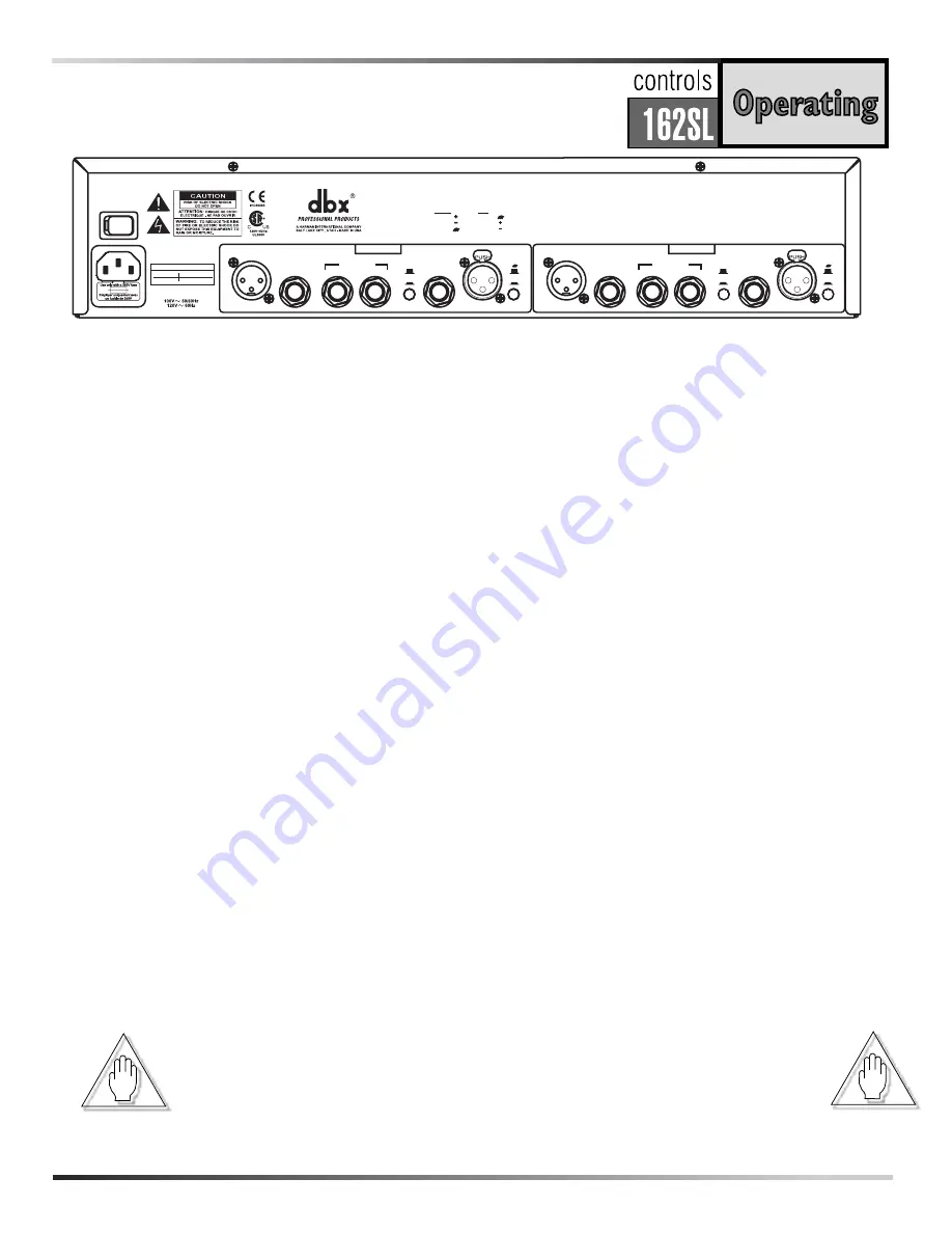 Harman DBX 162SL Скачать руководство пользователя страница 17