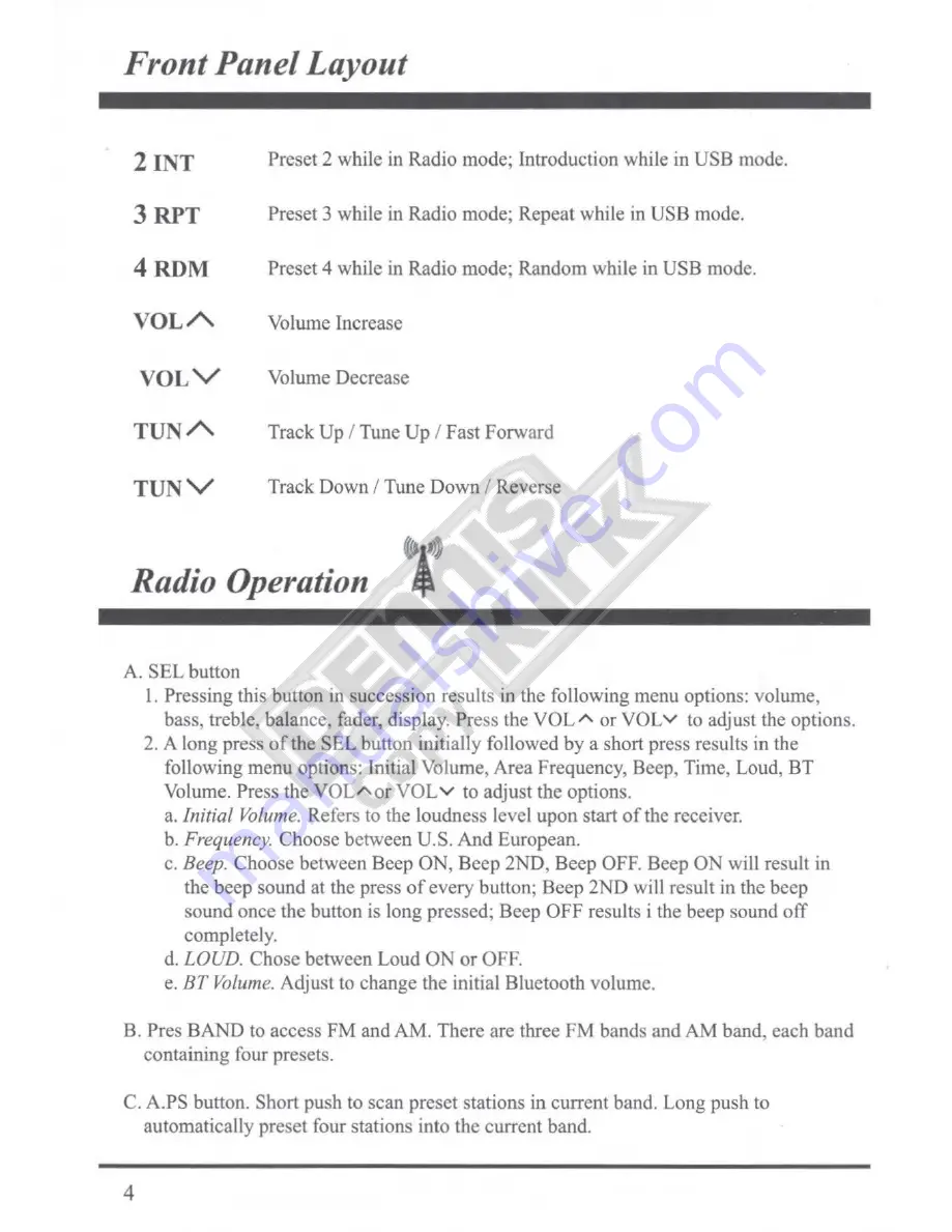 Harman Infinity INFPRV250 Manual Download Page 7