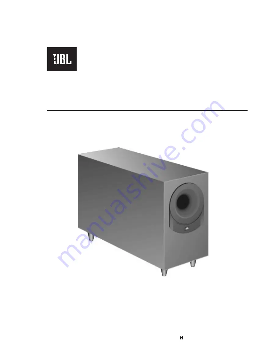 Harman JBL Bass 20 Скачать руководство пользователя страница 1