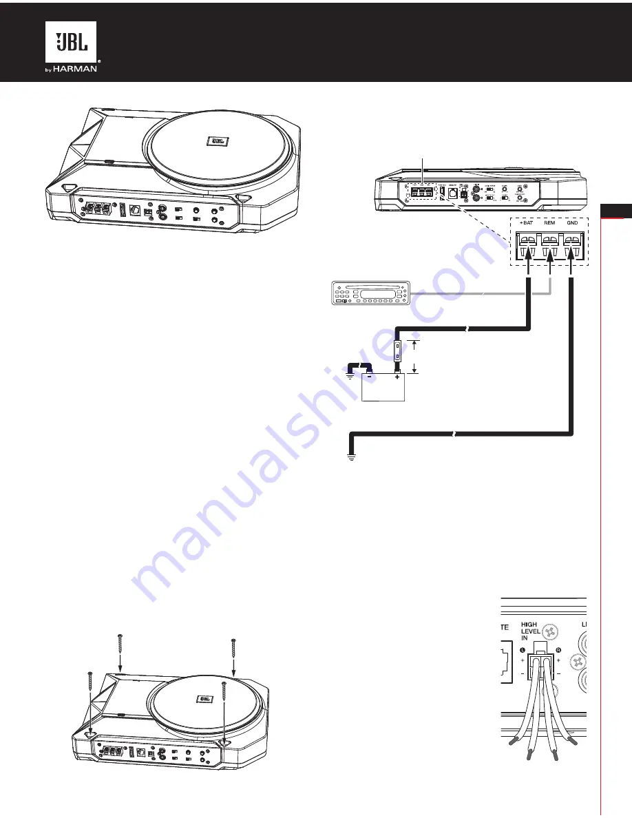 Harman JBL BassPro User Manual Download Page 1