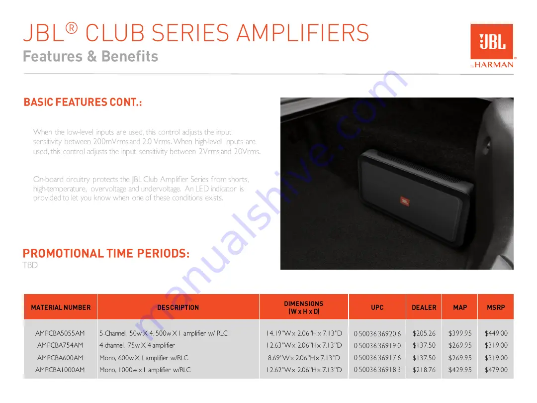 Harman JBL Club A1000 Скачать руководство пользователя страница 8