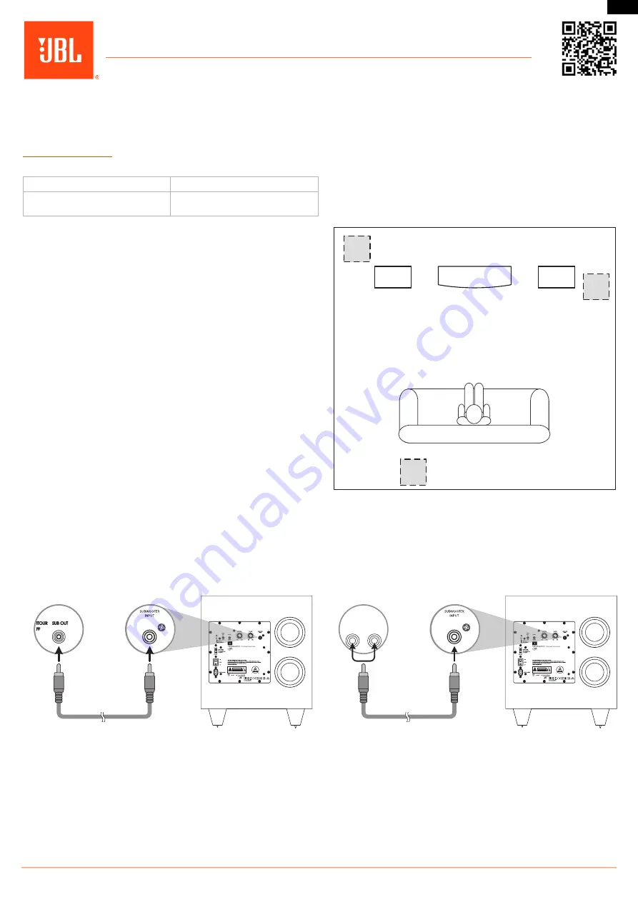 Harman JBL L10CS Quick Start Manual Download Page 9