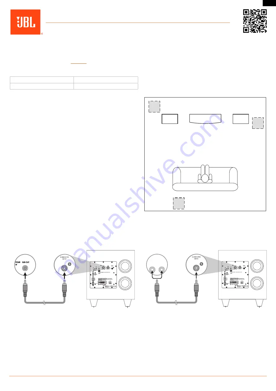 Harman JBL L10CS Quick Start Manual Download Page 11