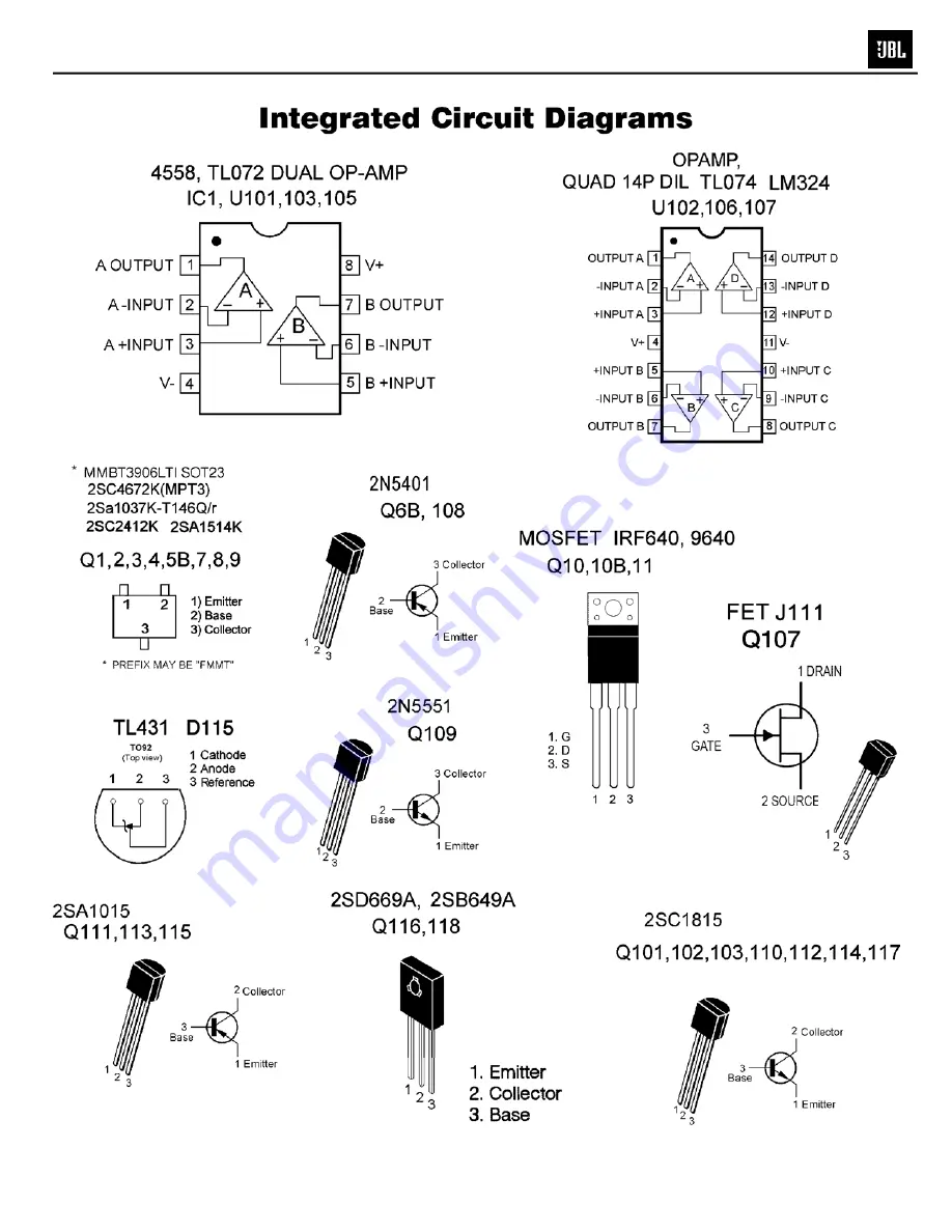 Harman JBL SUB 550P Service Manual Download Page 21