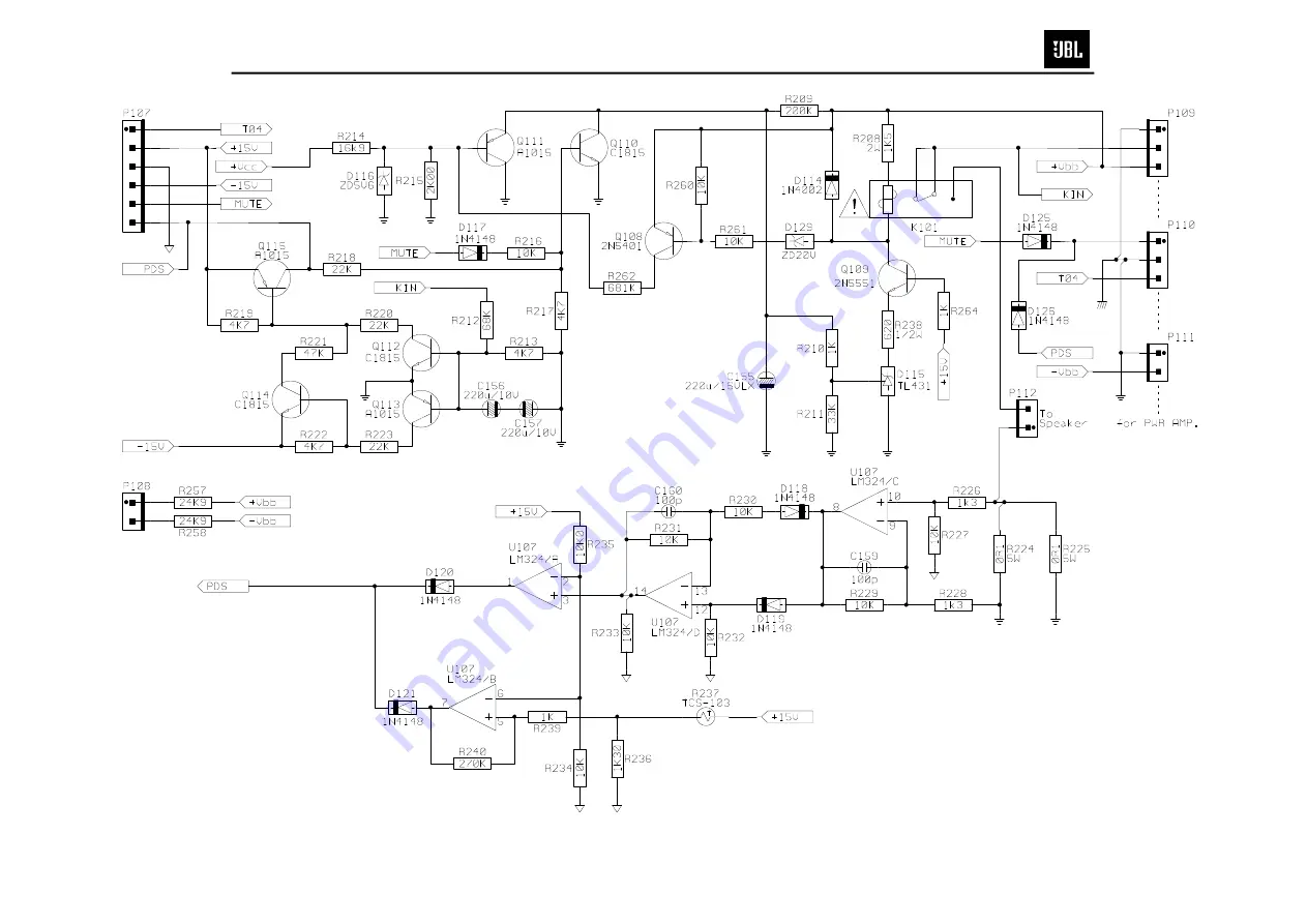 Harman JBL SUB 550P Service Manual Download Page 38