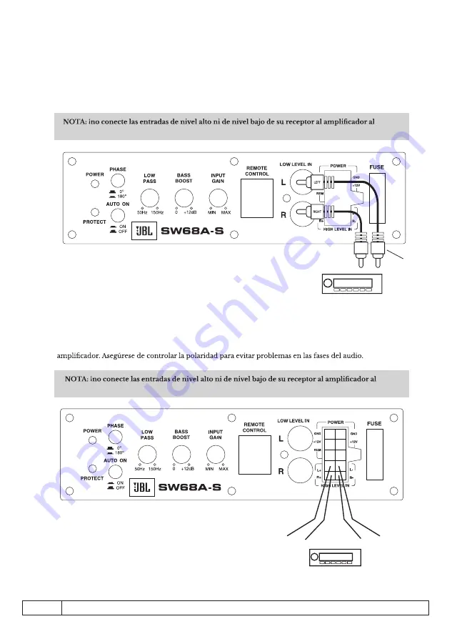 Harman JBL SW68A-S Owner'S Manual Download Page 16