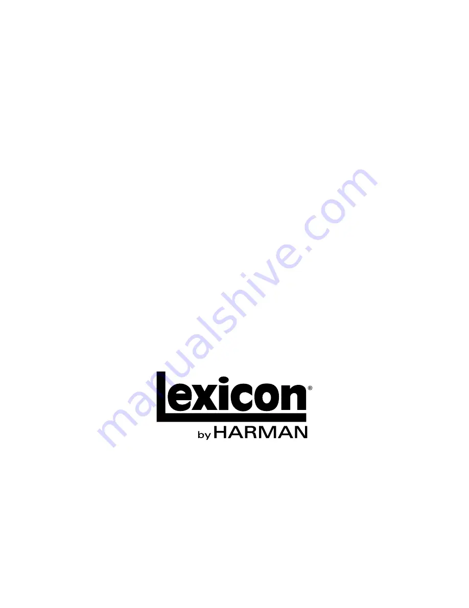 Harman Lexicon BOB-32 Скачать руководство пользователя страница 8