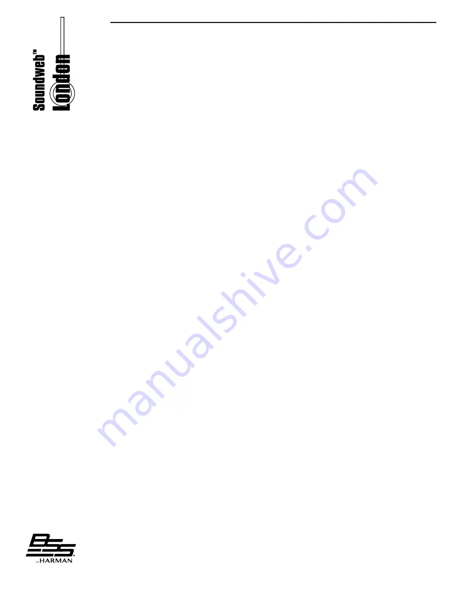 Harman Soundweb London BSS BLU-120 Installation Manual Download Page 6