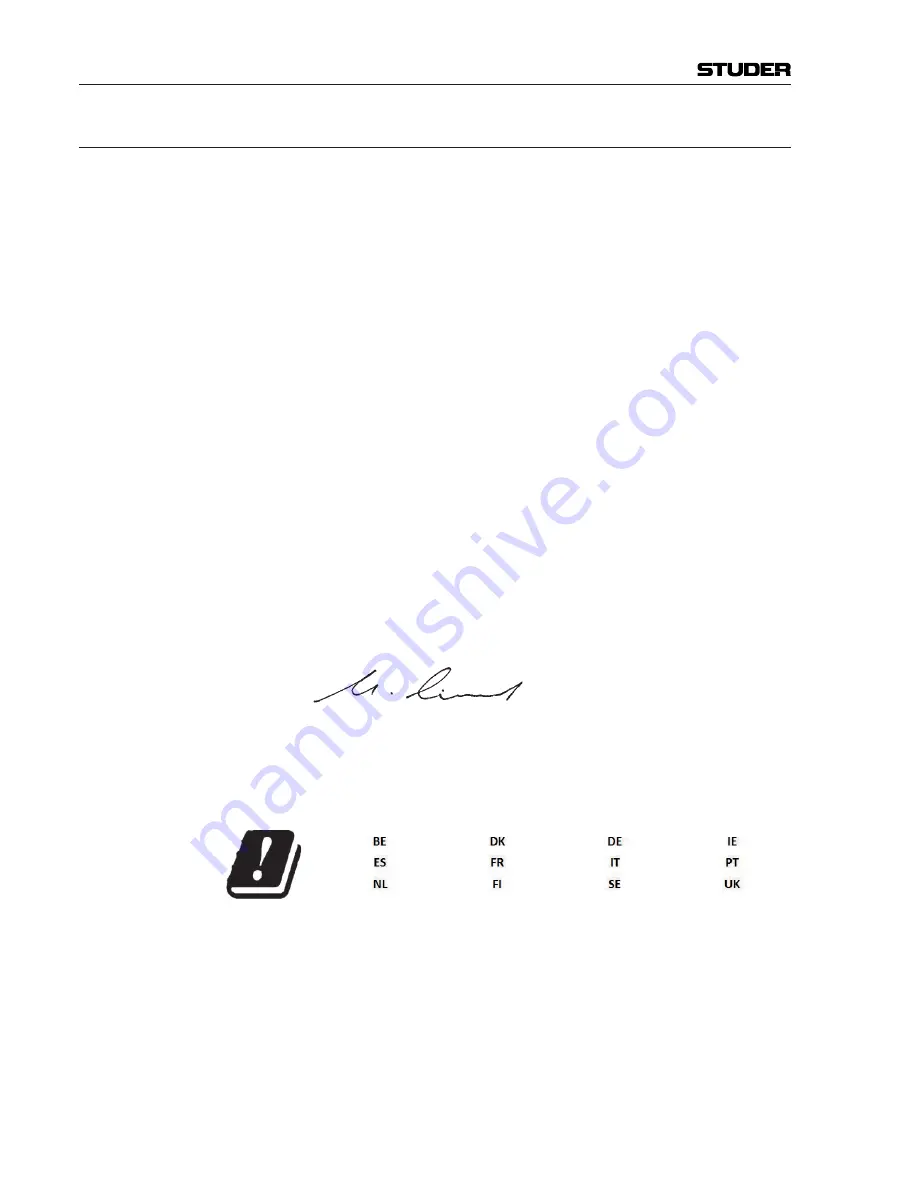 Harman Studer Micro Series Operating Instructions Manual Download Page 12