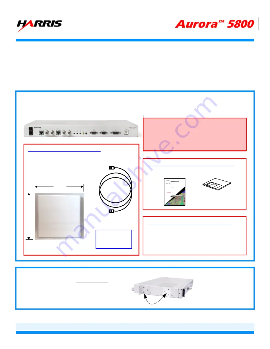 Harris Aurora 5800 Installation Manual Download Page 1