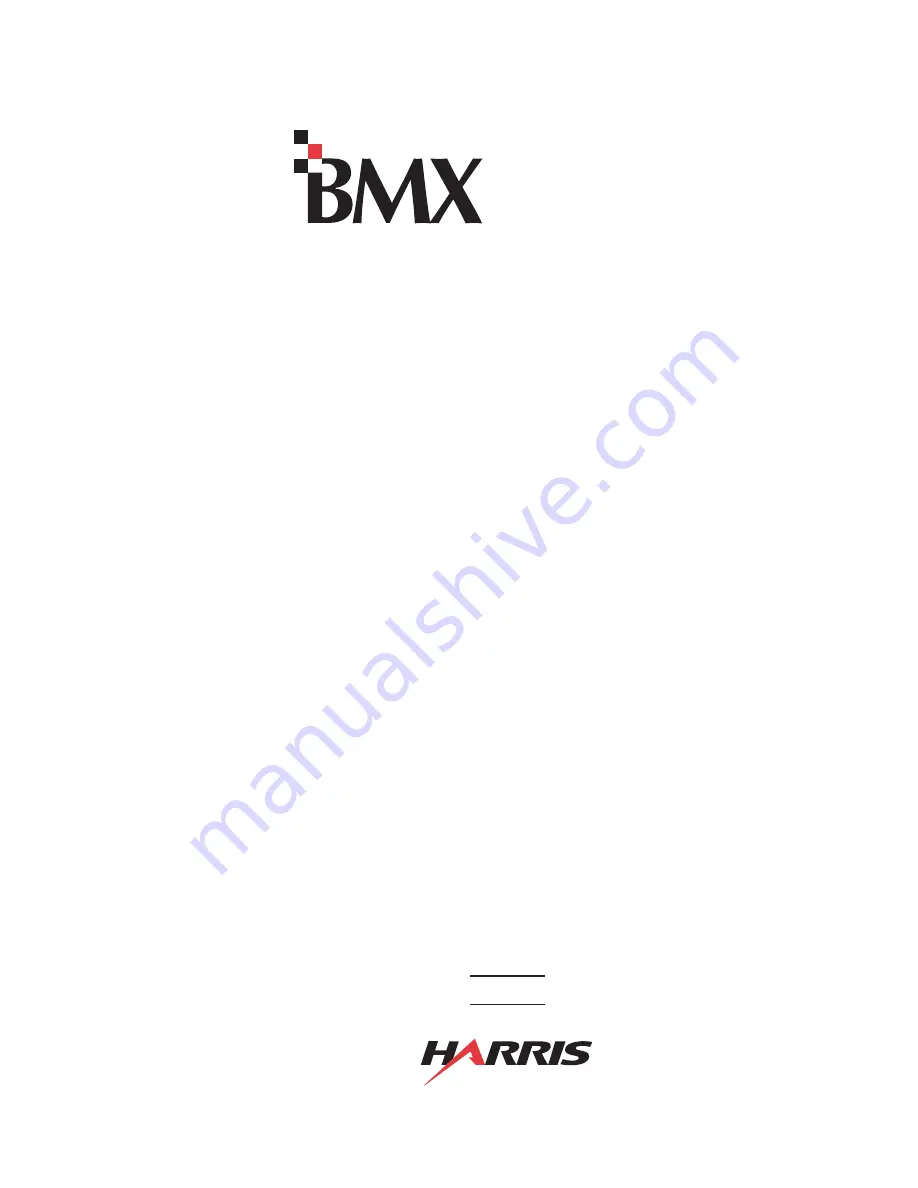 Harris BMXDIGITAL 99-1200-0 Operation & Technical Manual Download Page 1