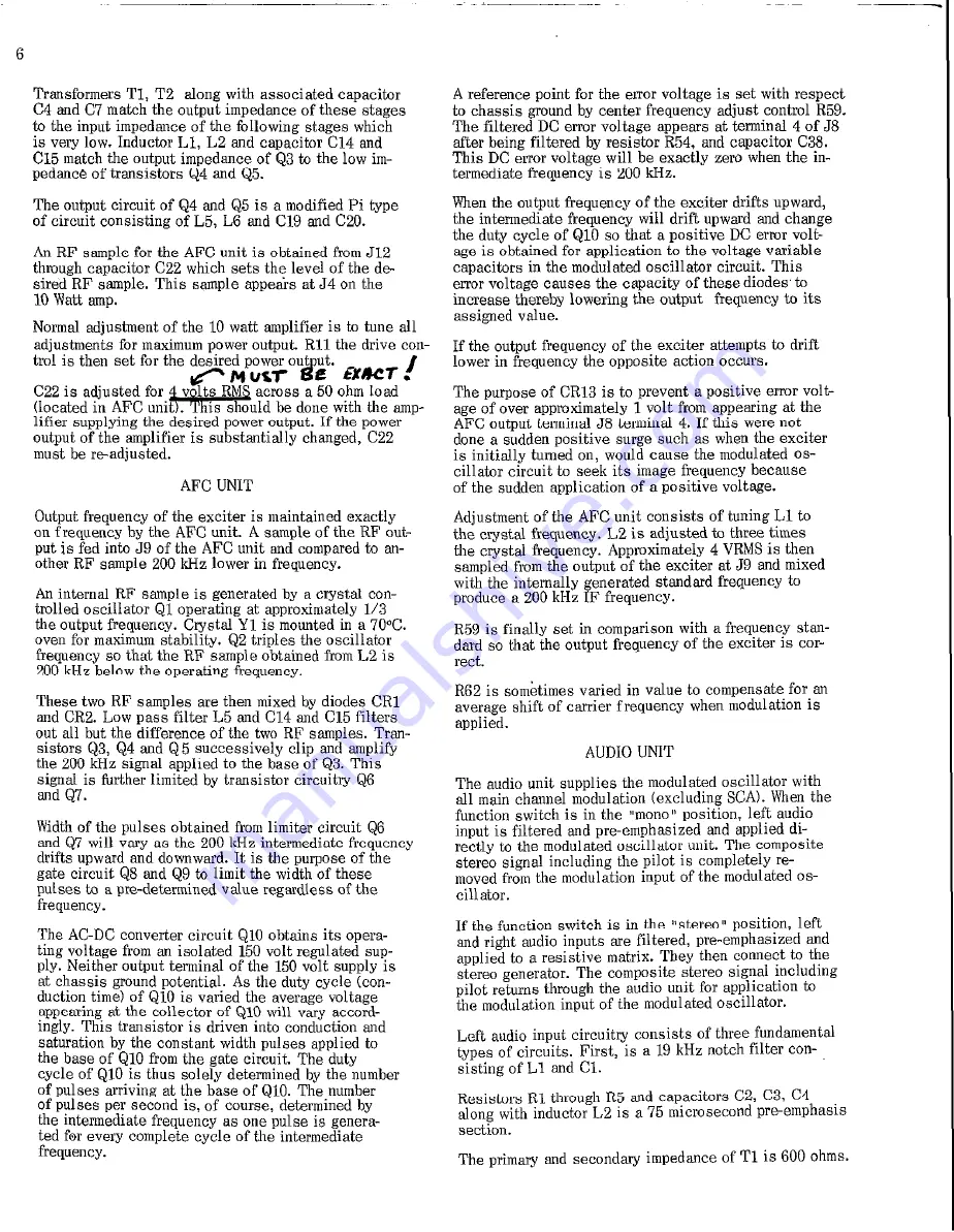 Harris GATES FM-3H Manual Download Page 28