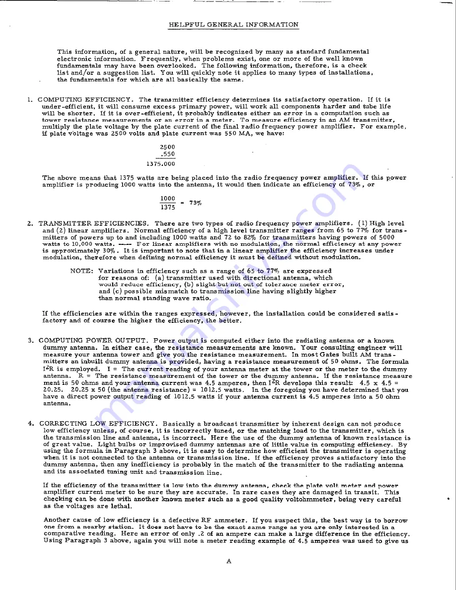 Harris GATES FM-3H Manual Download Page 60