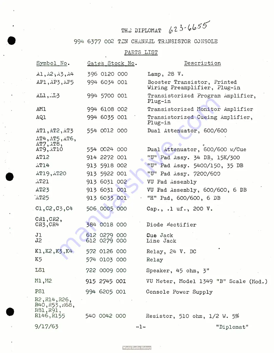 Harris GATES M-6035 Instruction Book Download Page 87