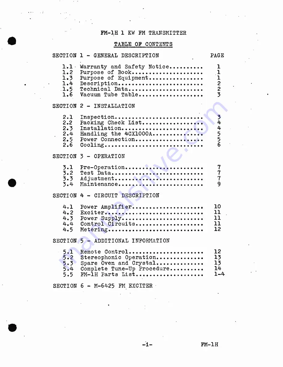 Harris GATES M-6573 Technical Manual Download Page 6