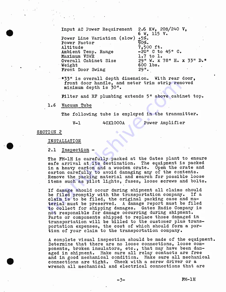 Harris GATES M-6573 Technical Manual Download Page 10