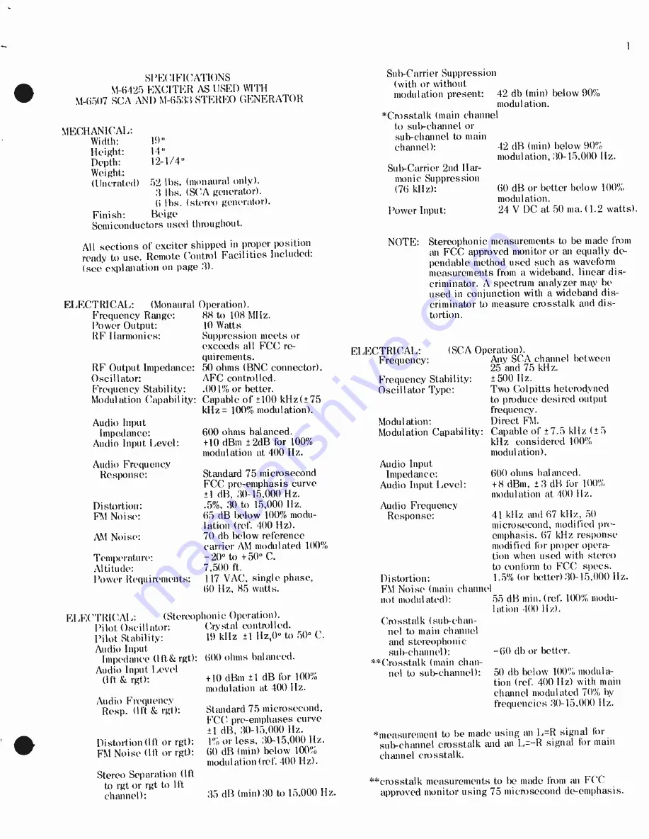 Harris GATES M-6573 Technical Manual Download Page 46