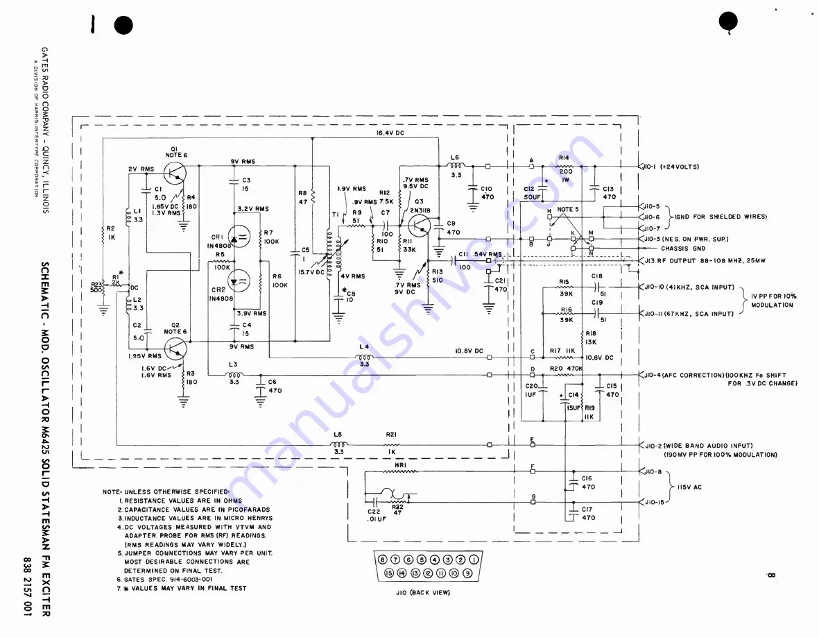 Harris GATES M-6573 Скачать руководство пользователя страница 63