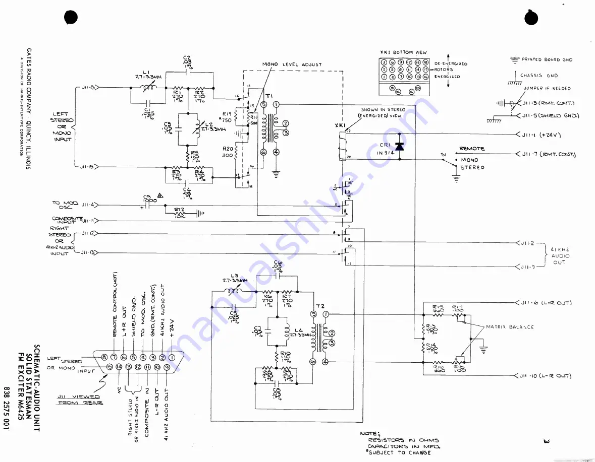 Harris GATES M-6573 Technical Manual Download Page 67