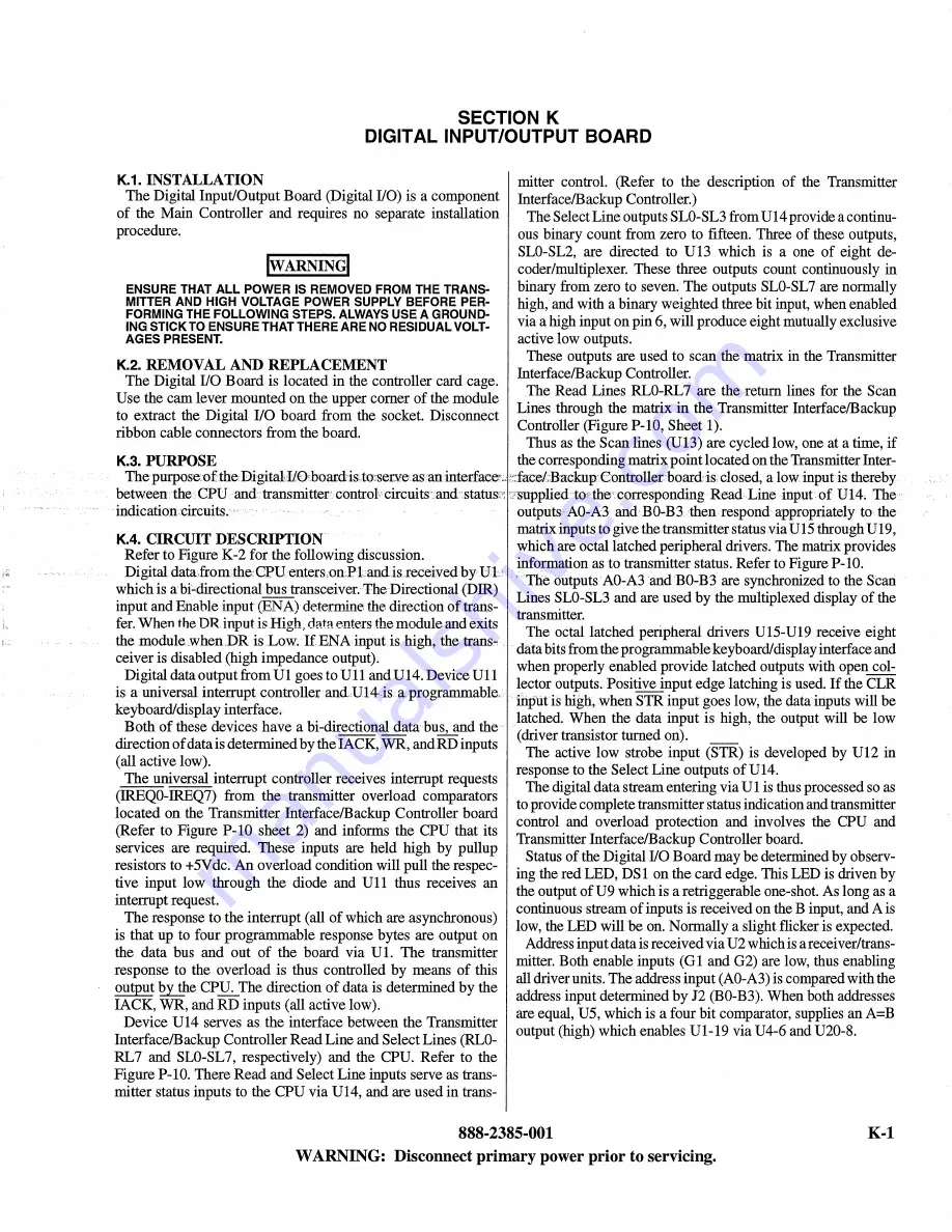 Harris HT 35CD Technical Manual Download Page 193