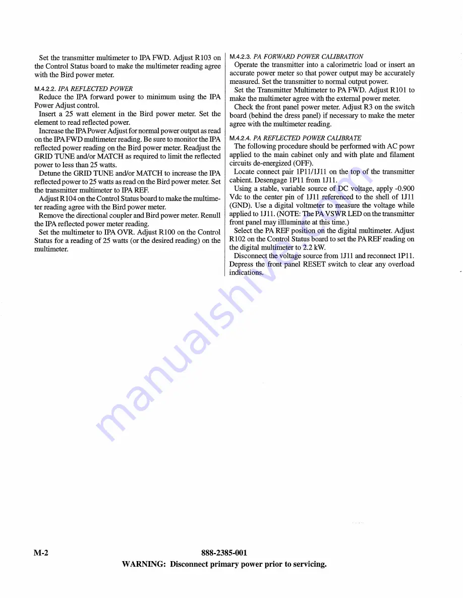 Harris HT 35CD Technical Manual Download Page 200