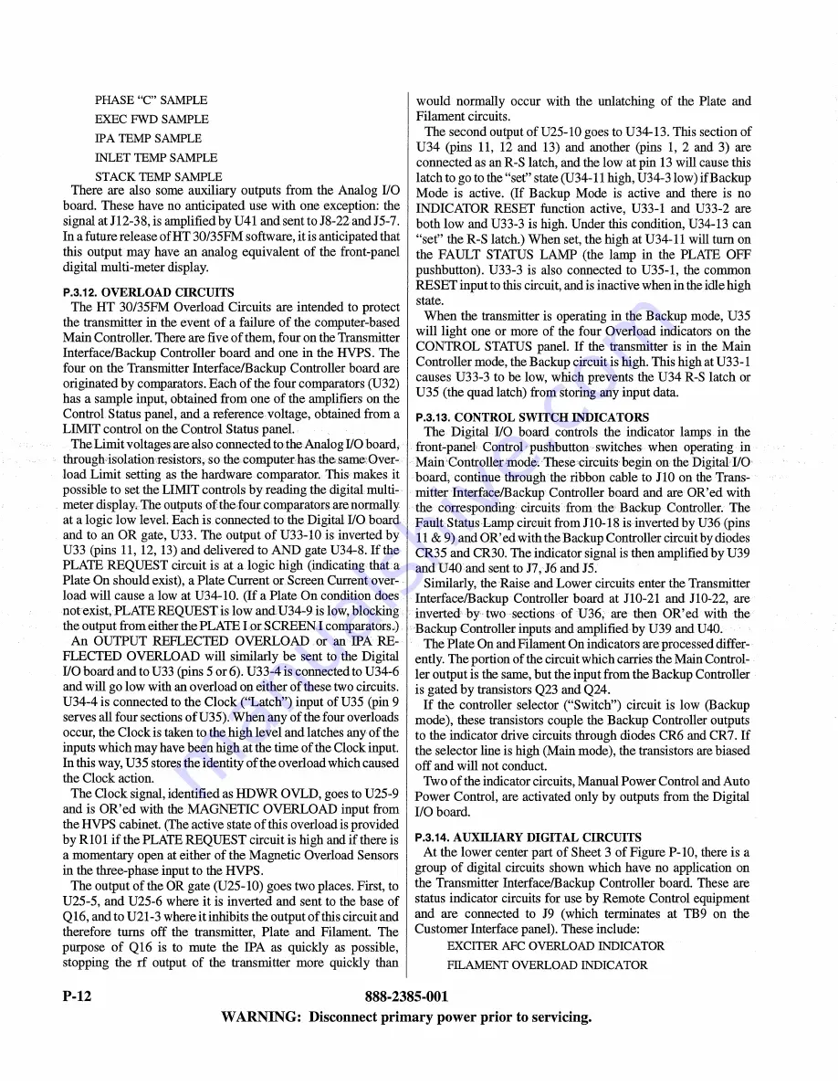 Harris HT 35CD Technical Manual Download Page 216