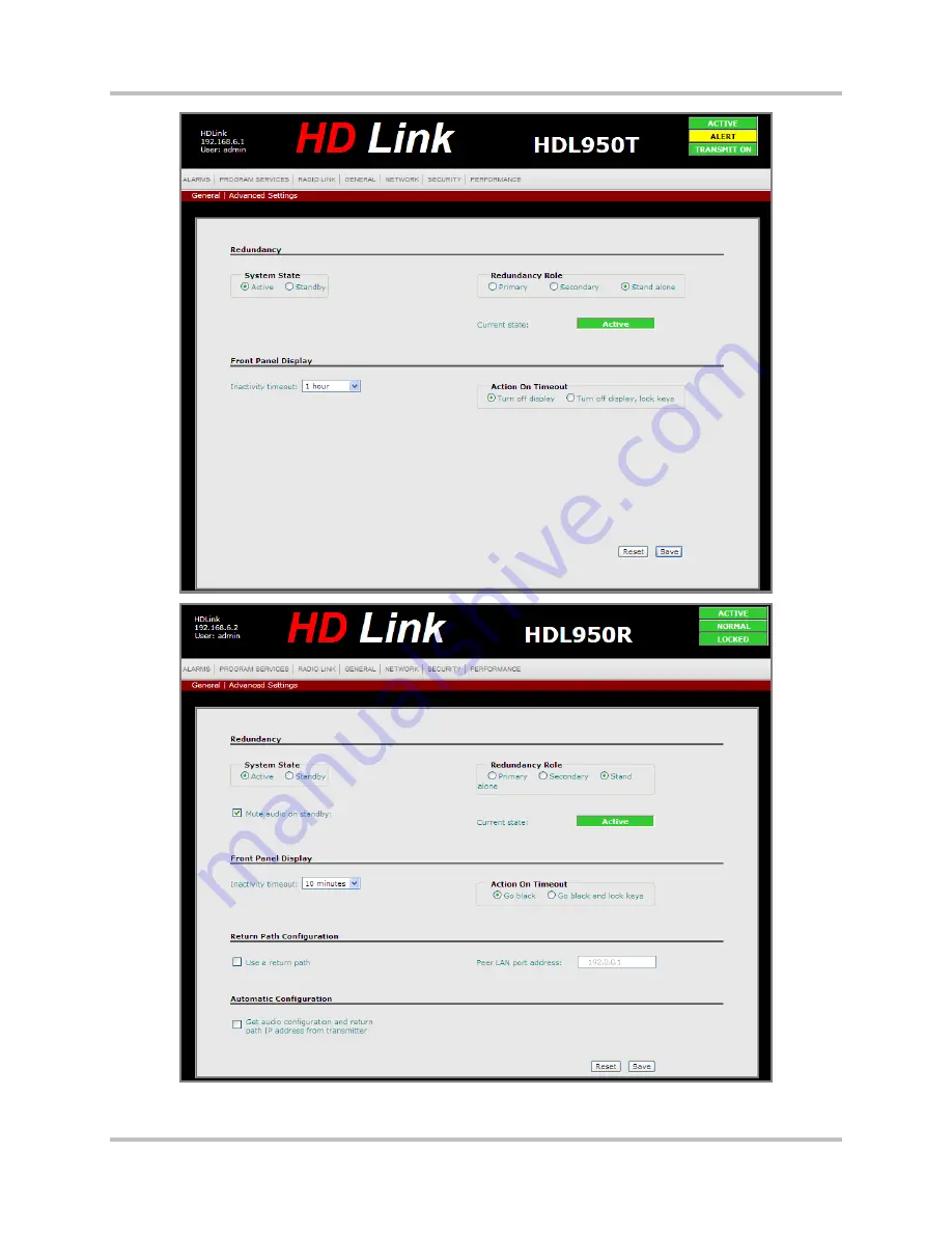 Harris Intraplex HD Link RF Installation & Operation Manual Download Page 124