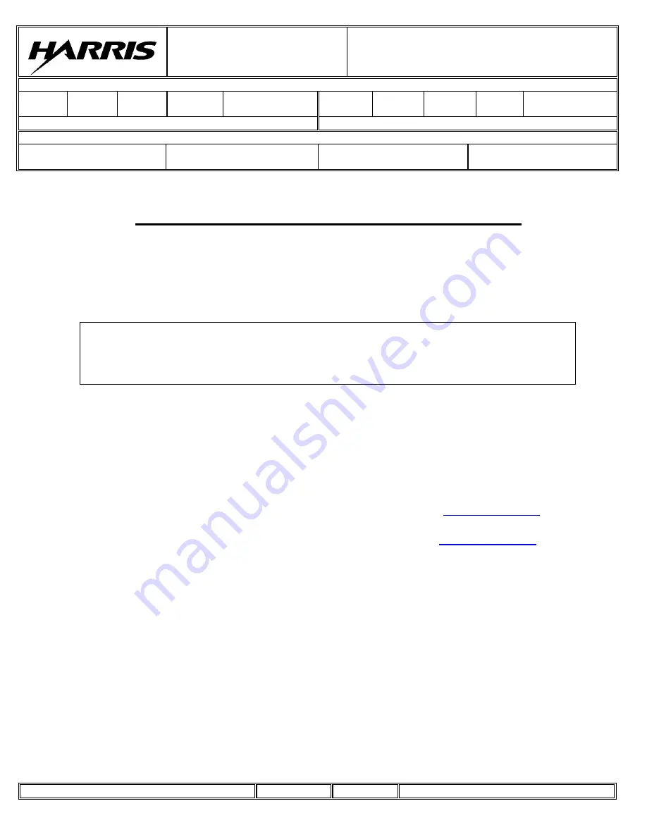 Harris Maxiva UAX Service Bulletin Download Page 4