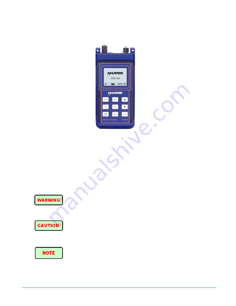 Harris OTM-20 Installation And Operation Handbook Download Page 12